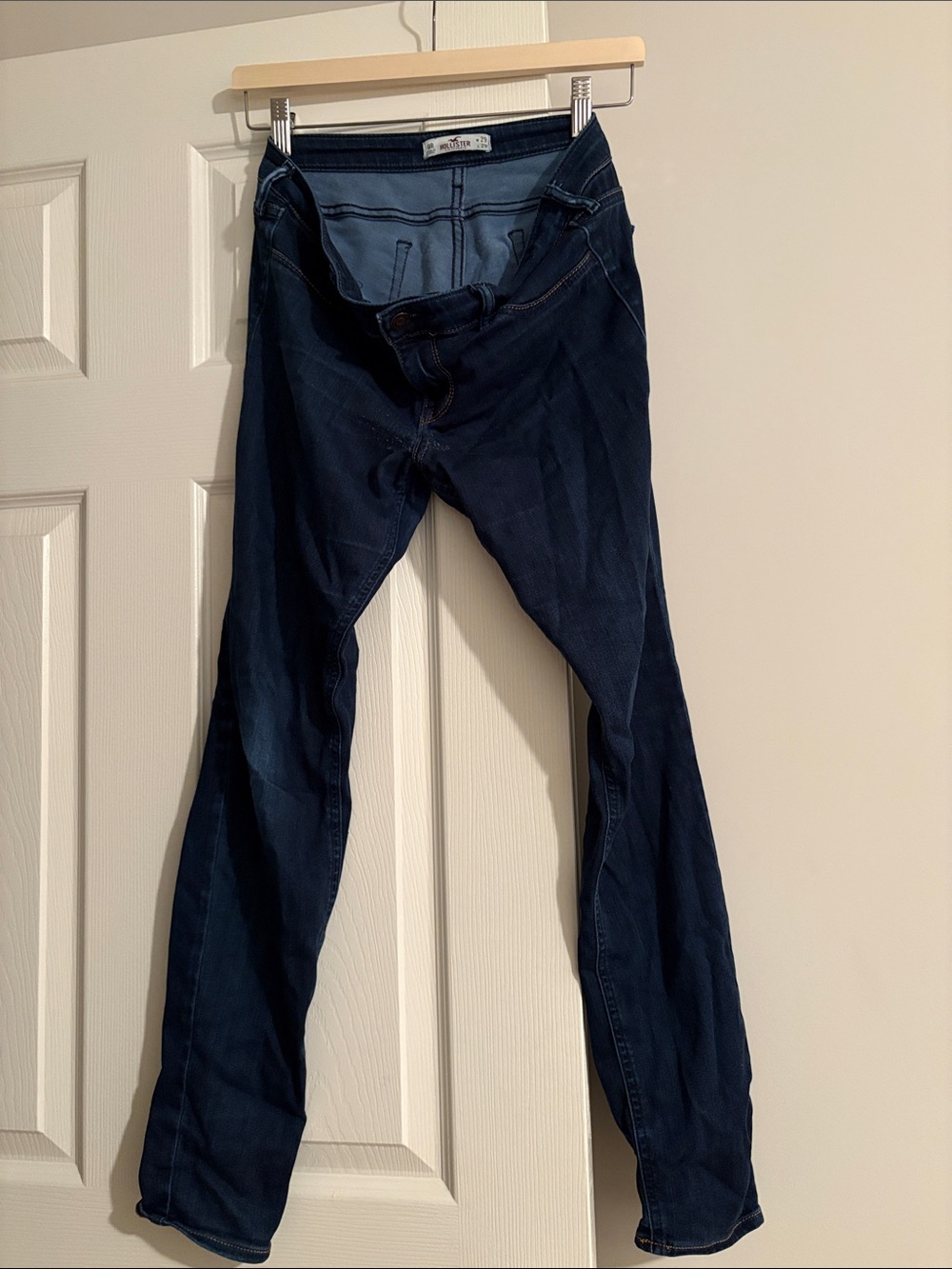 Hollister Women's Skinny Jeans — Deep Indigo Blue
